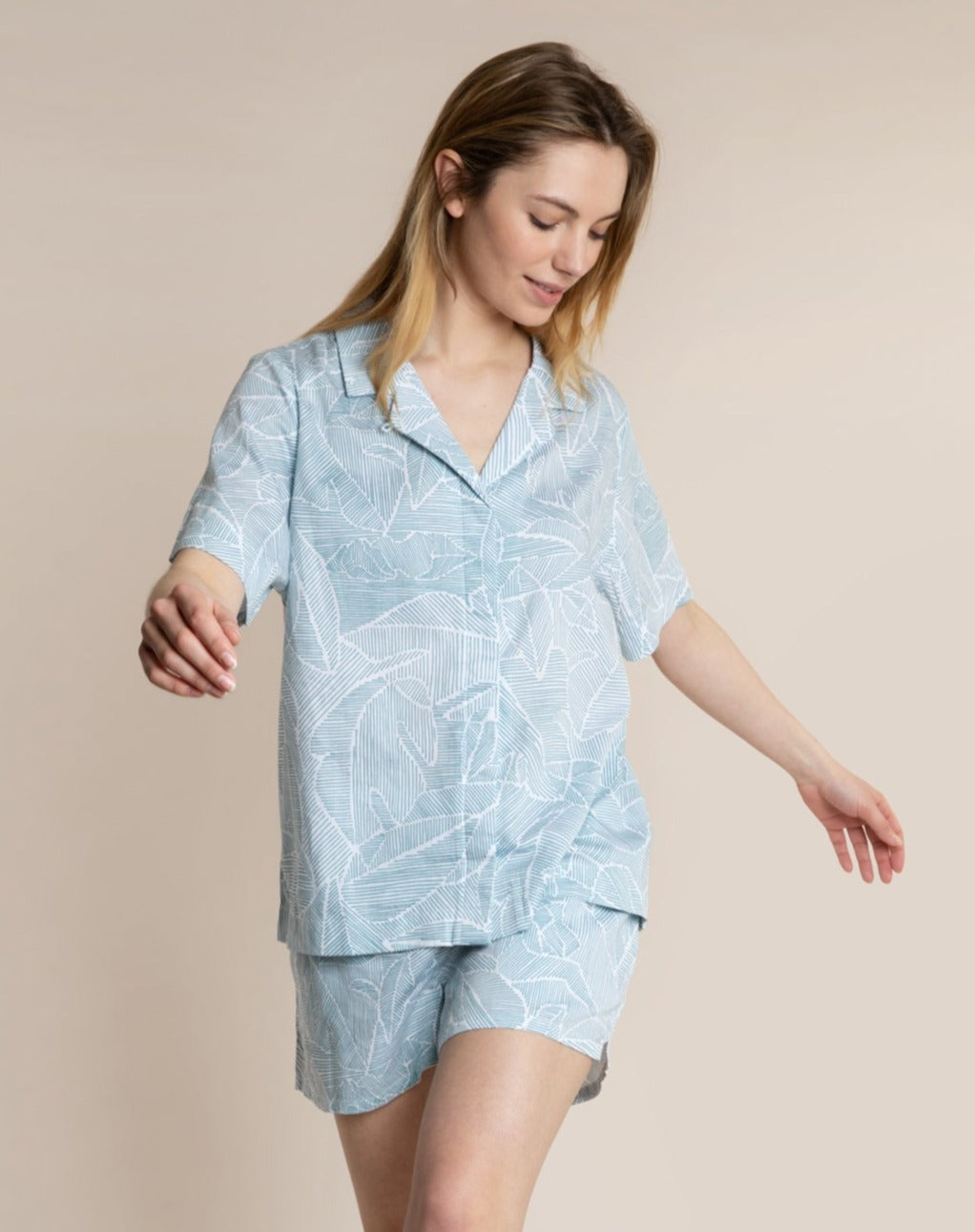 Eve Organic Short Pyjama Set Shirt & Short Set Yawn 