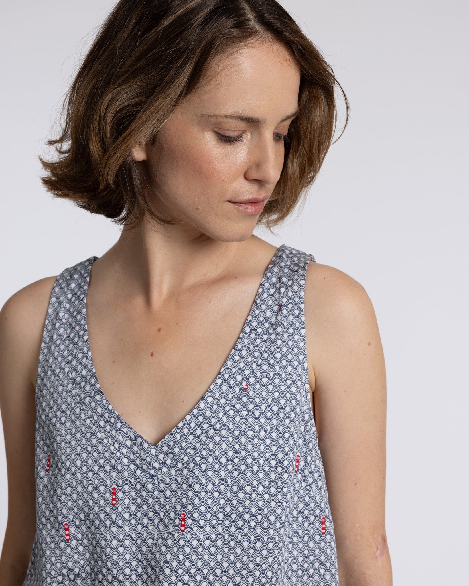 Organic Cotton Grey Nightdress, Port in a Storm Nightdress Yawn 