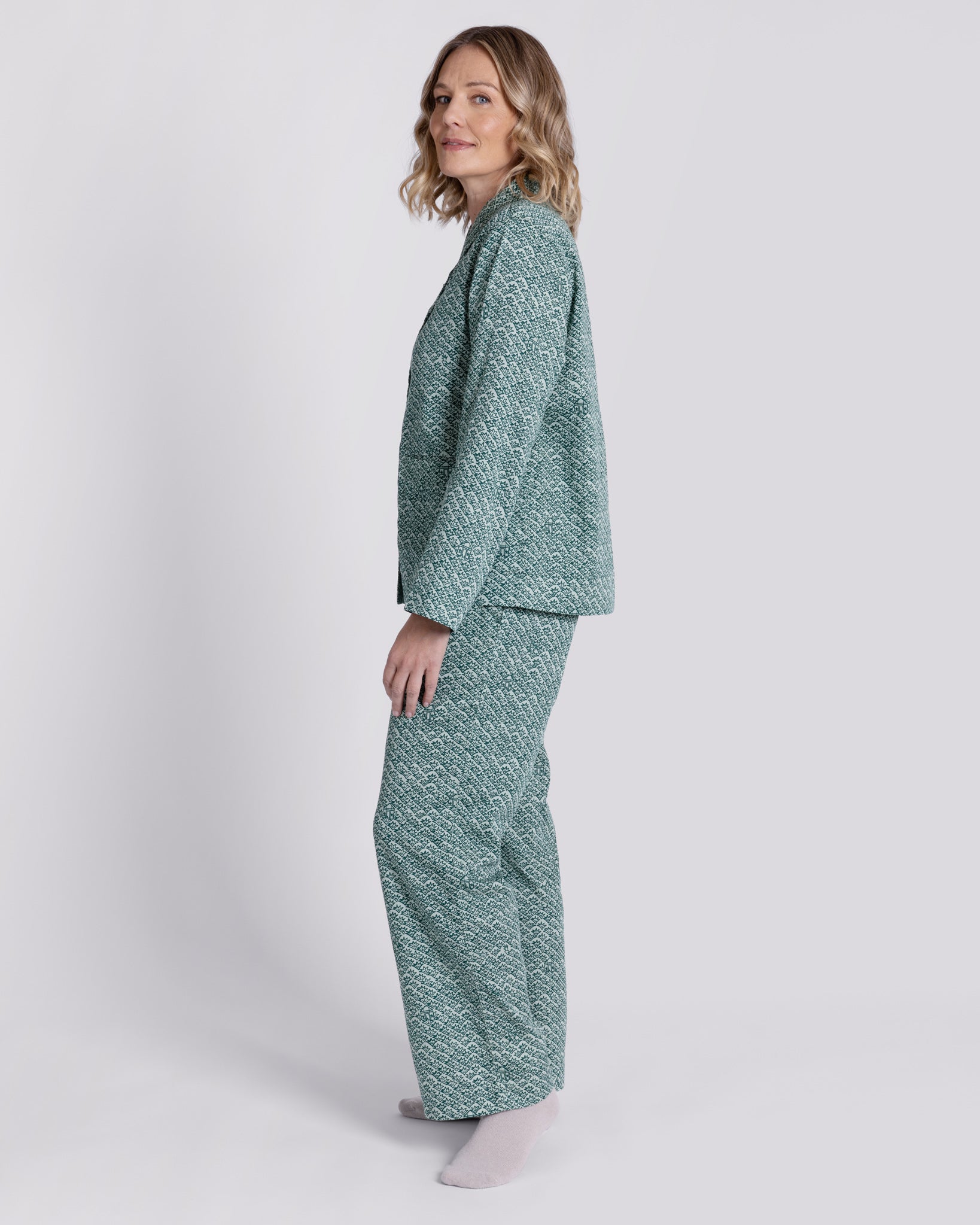 Spring Pjs Green Organic Cotton Green Pyjama Set, Ms Greenhouse – Yawn