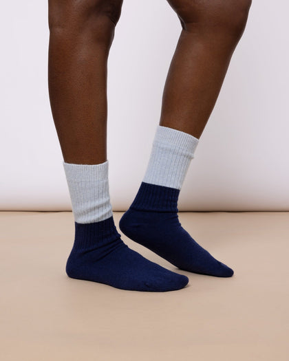 Bed Socks Blue & Navy Sleep Socks Yawn