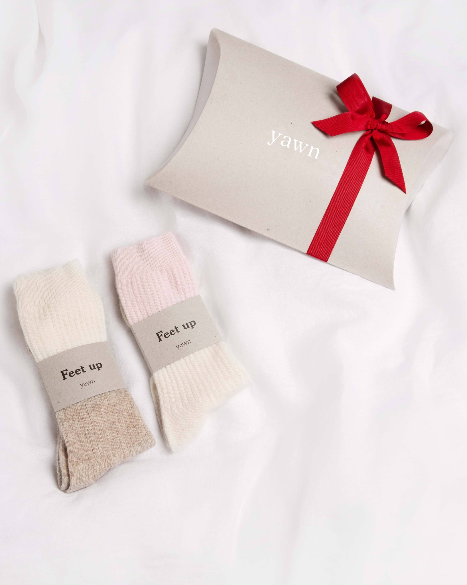 Cosy Sleep Socks Set | Pink & Camel Gift set Yawn 
