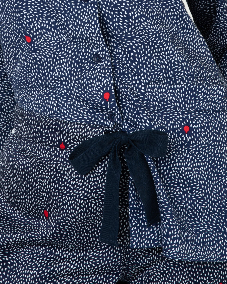 Float Away Luxury Navy Cotton Women's Pyjama Set| Yawn
