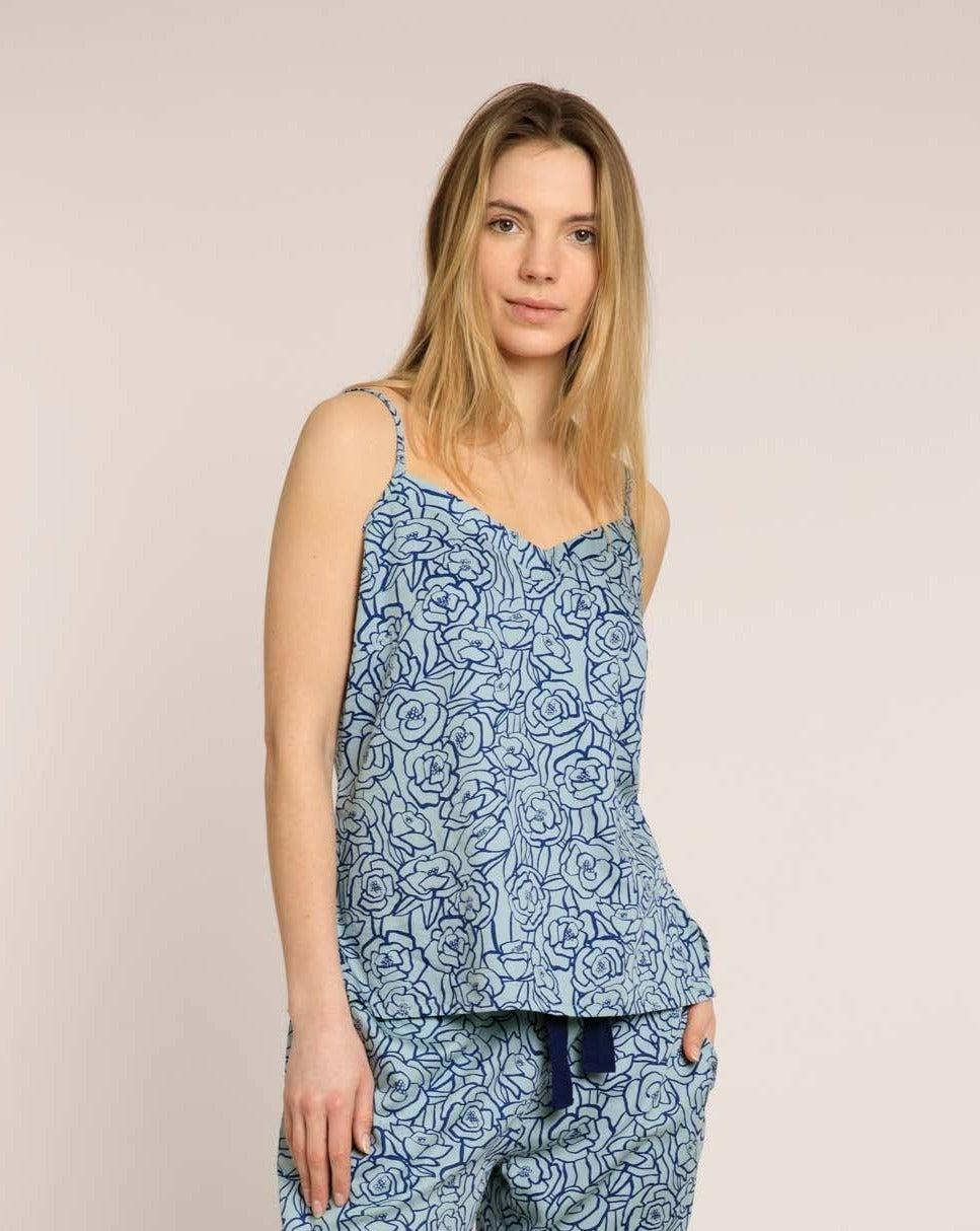 Green Bums & Roses Organic Cami Top Tops Yawn 