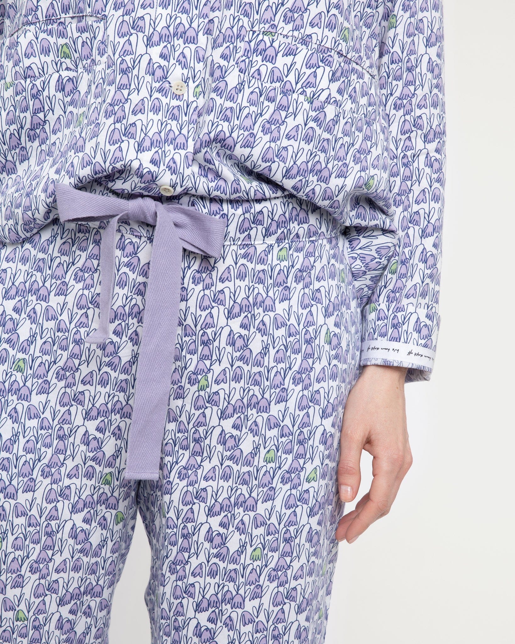 Pixie print organic cotton pyjama set, lilac PJ Sets Yawn 