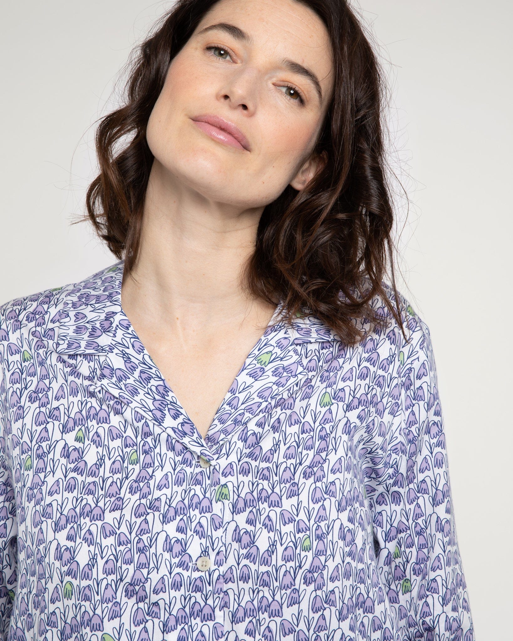 Pixie print organic cotton pyjama set, lilac PJ Sets Yawn 