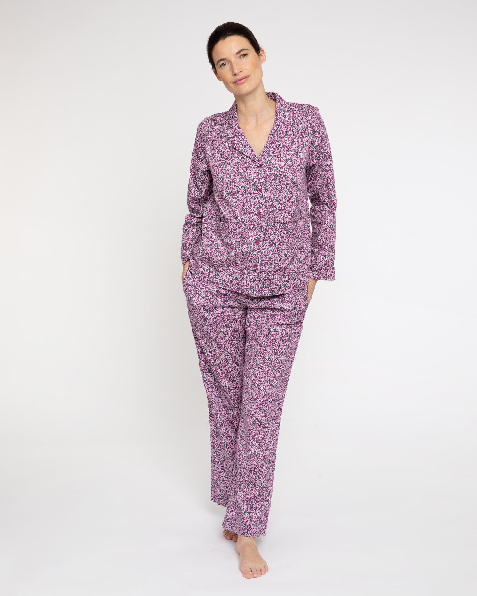 PJs Little Bums & Roses purple PJ Sets Yawn 